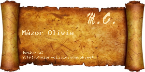 Mázor Olívia névjegykártya