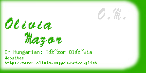 olivia mazor business card
